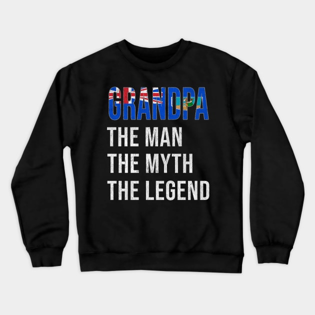 Grand Father Montserratian Grandpa The Man The Myth The Legend - Gift for Montserratian Dad With Roots From  Montserrat Crewneck Sweatshirt by Country Flags